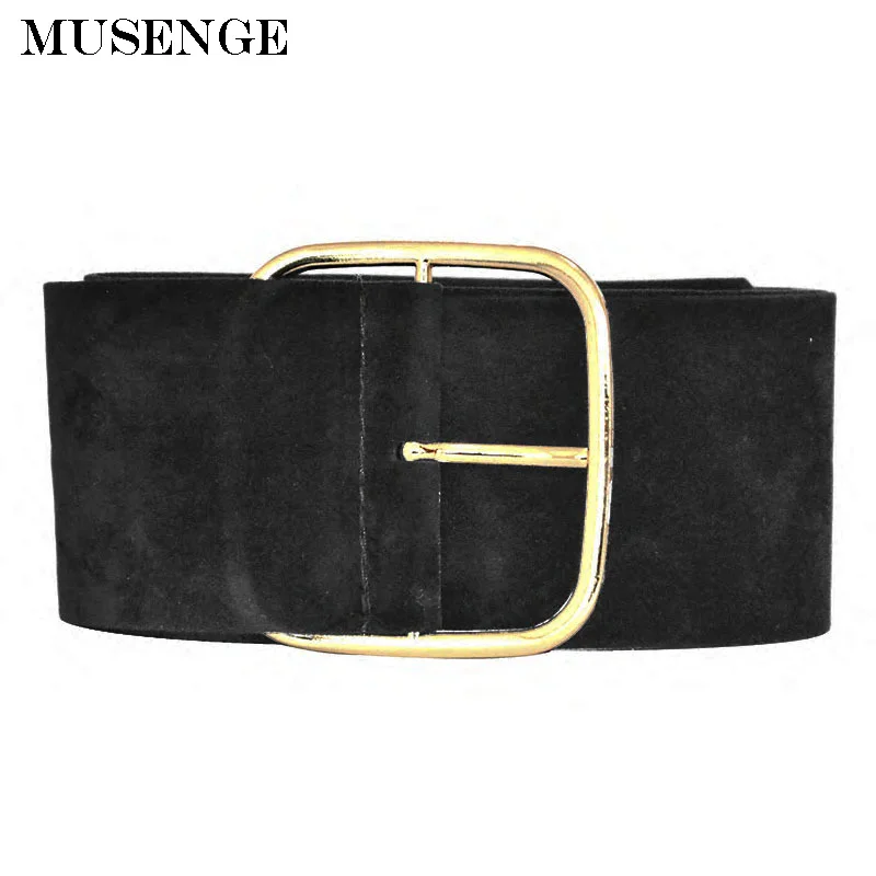 

MUSENGE Designer Velvet Cummerbunds Waistband For Women Wide Belts Dress Stretch Vintage Girls Cinch Wide Corset Female Girdle