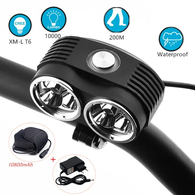 Special Price 10000 Lumen Waterproof Front Light XM-L T6 LED Bicycle Light Bike Light Lamp + 18650 Battery Pack + Charger Special Price 10000 Lumen Waterproof Front Light XM-L T6 LED Bicycle Light Bike Light Lamp + 18650 Battery Pack + Charger