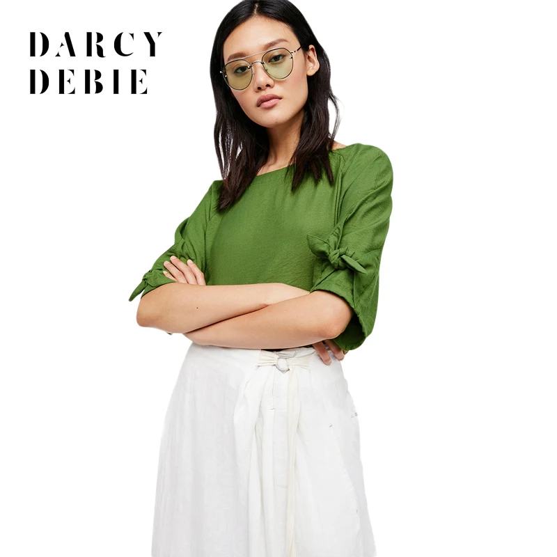 Darcydebie одежда одноцветное Цвет сладкий Для женщин Рубашки для мальчиков о