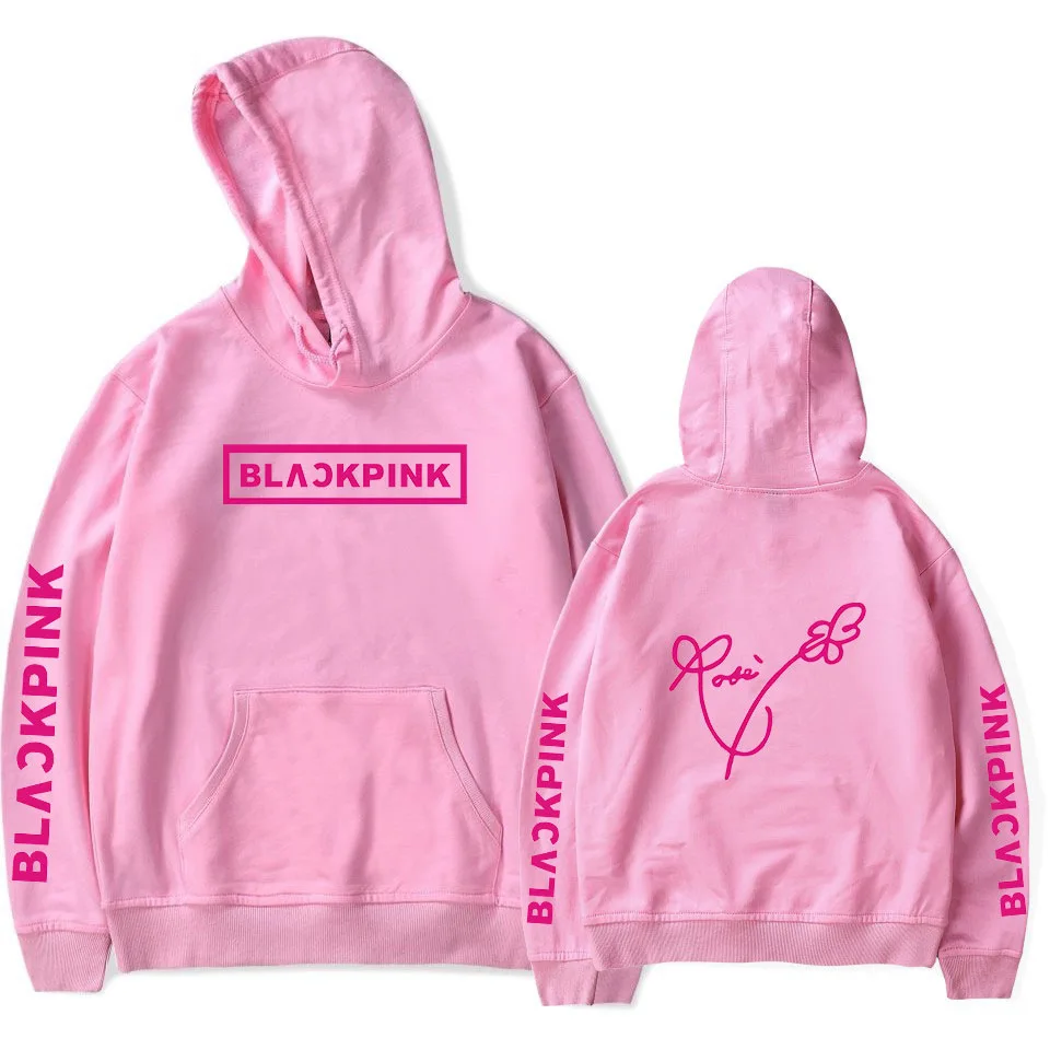 Корейский KPOP девушка группа черный розовый BLACKPINK Kill This Love альбом женские толстовки черный розовый с капюшоном куртка KPOP одежда