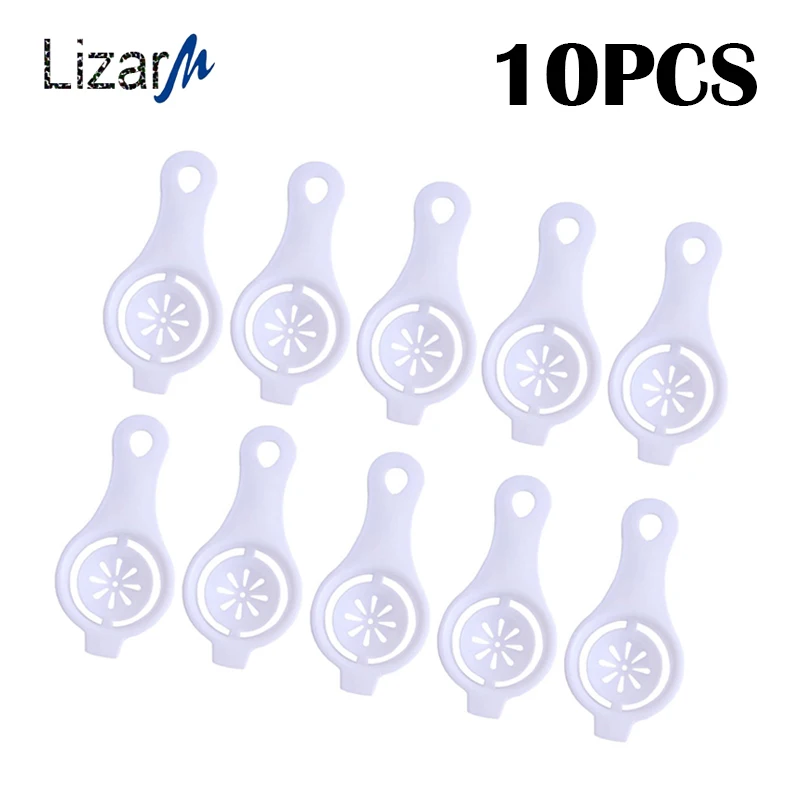 

10PCS/lot Household Egg Yolk Seperator for Hand eggs Protein Handle Dividers tool Plastic White Kitchen Cooking Gadgets tools