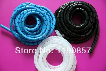 

ID 7mm x OD 8mm 20FT/(6m) Spiral Wrap Tube Black clear Wire Lead Guard Cable Protector Mesh Bind PC manager cord free shipping