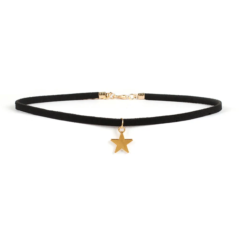 

1 Pieces Tattoo Star Lace Choker Velvet Classic Gothic Choker Necklace Stretch Christmas Gift Fashion Accessories necklace