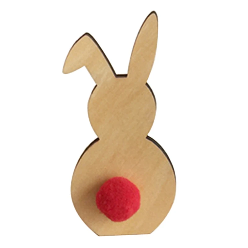 Натуральный скандинавский стиль кролик из дерева украшения детской комнаты деревянные ремесла Детские Безопасные игрушки подарки реквизит для фотосъемки