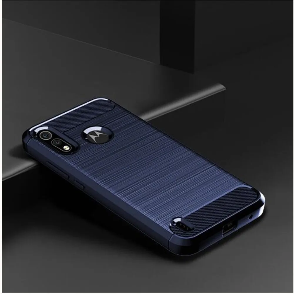 Чехол из углеродного волокна для Motorola Moto P40 Play Case резиновые силиконовые чехлы
