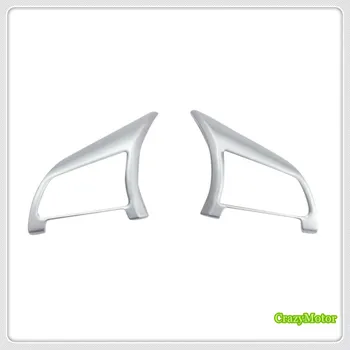 

For Nissan Kicks 2016 2017 2018 Auto Matte Inner High-Equipped Steering Wheel Button Plate Stickers Trim 2* Accessories