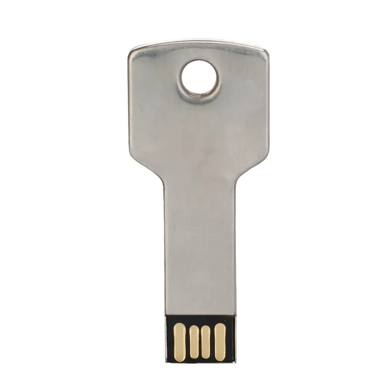 Usb флеш-накопитель с металлическим ключом, 64 ГБ, высокое качество, 4 ГБ, 8 ГБ, 16 ГБ, 32 ГБ, 128 ГБ, карта памяти, Usb 2,0, флешка, бесплатный логотип на заказ - Цвет: Free Custom Logo