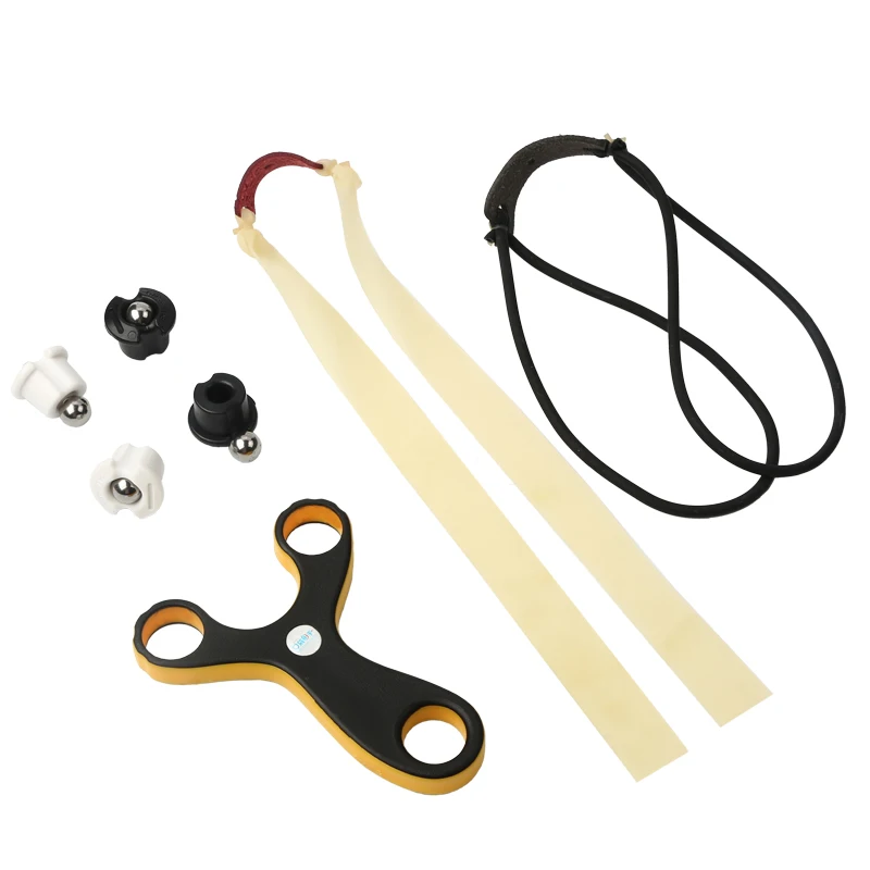 

Slingshot Hunting Resin Catapult with Flat Rubber Band Black slingshots Outdoor Shooting