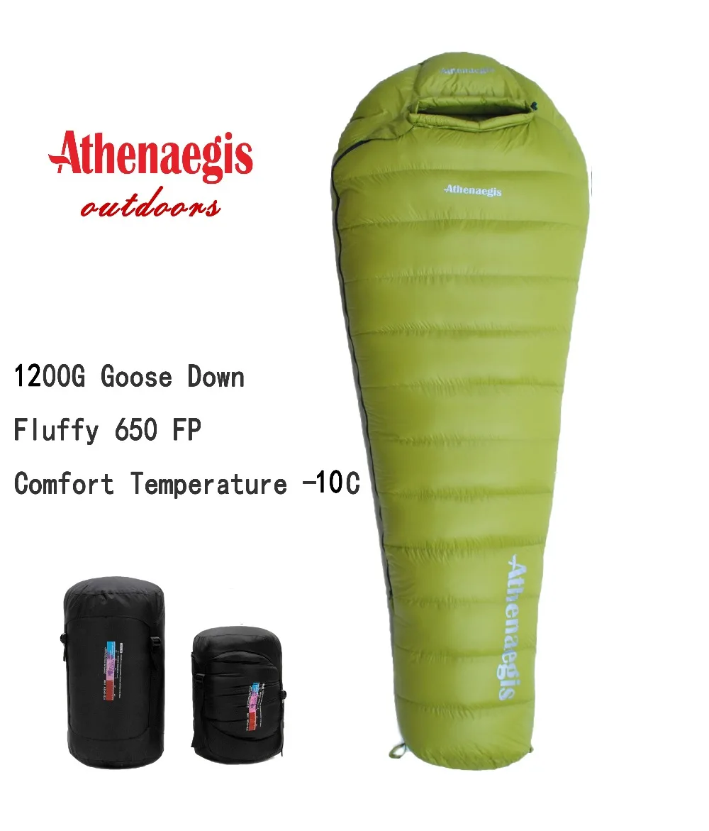 Kopen Athenaegis Ultralight Comfortabele Waterdichte 1200G Wit Ganzendons Vulling Kan Worden Gesplitst Winter Slaapzak