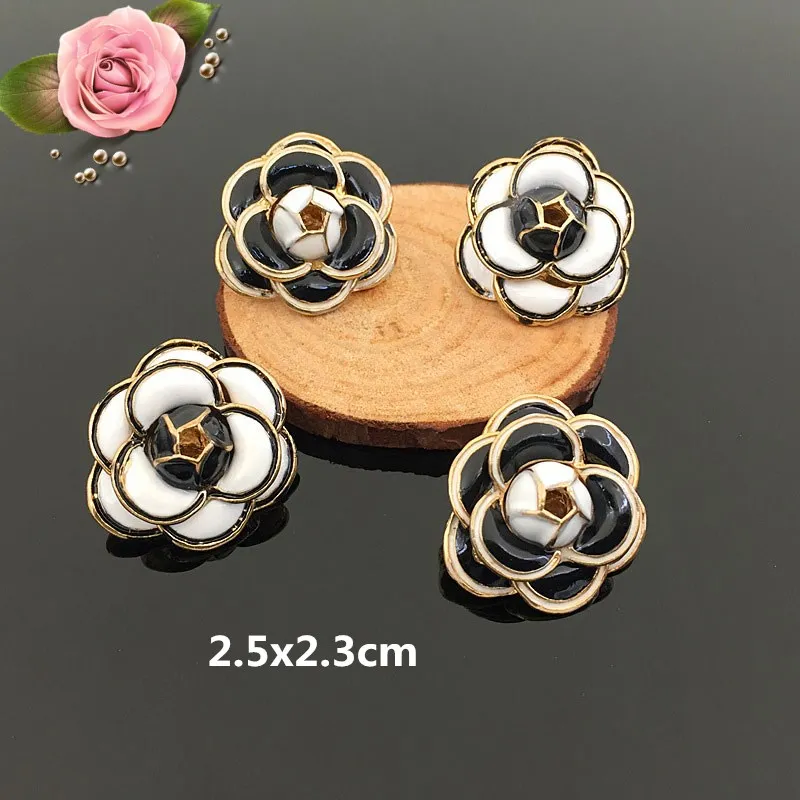 10 шт. модная эмаль Камелия C Пряжка Bijoux для женщин ручной работы ожерелье аксессуары для волос Одежда Diy ювелирных изделий