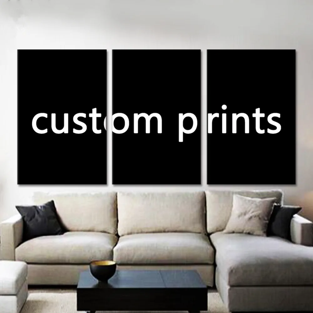 

Drop Shipping Custom Made Canvas Wall Art Picture Framework 3 Pieces Customized Painting Modern Living Room Decorative PENGDA