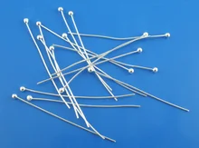 DoreenBeads 300 PCs cor prata Bola de Cabeça Pinos 0.5x40mm (calibre 24) (B03354)