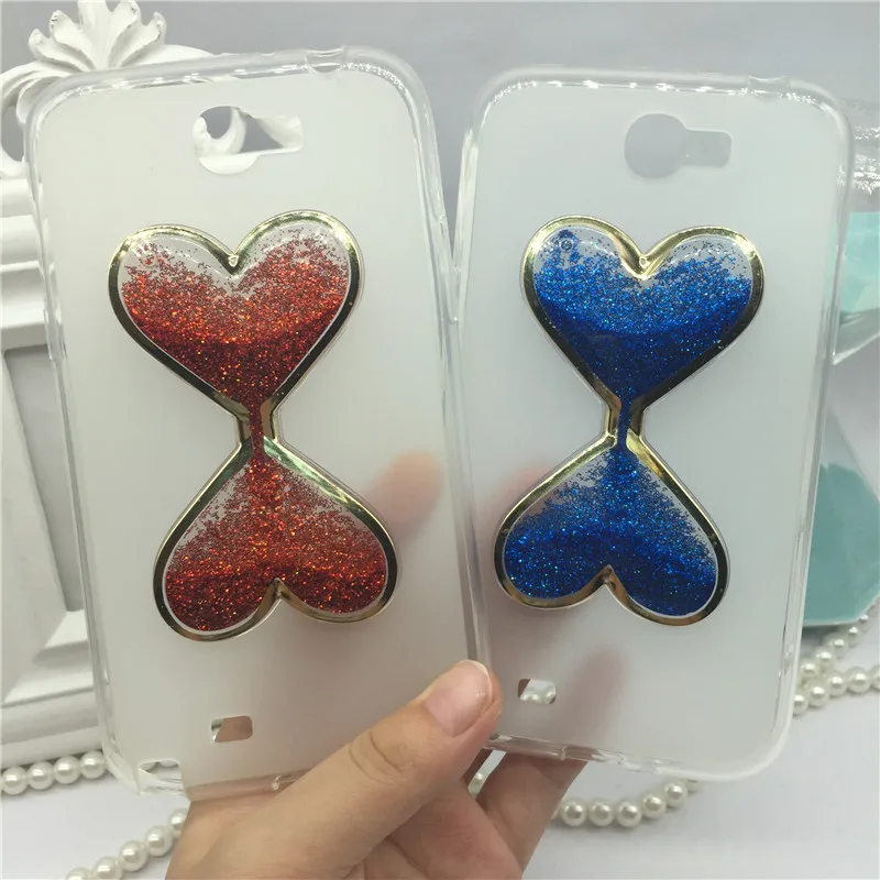 

Luxury Glitter Cases Soft Silicone Cover for Samsung Galaxy Note 2 N7100 Case Dynamic Liquid Quicksand Hourglass Wine Glass