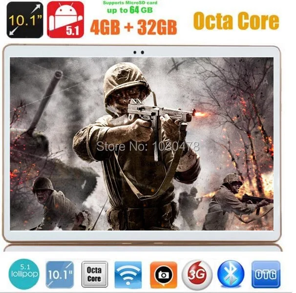 Free shipping 10 inch tablet pc octa core GPS Android 5 1 4GB 32gb Dual Camera