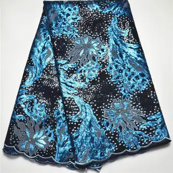 

Gorgeous African Organza Fabrics Embroidered French Double Organza Lace In Switzerland With Sequin beads and stone DG019