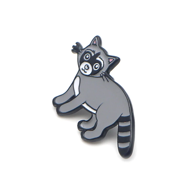 Procyon lotor bear мультфильм цинк металлический Узелок Значки para рубашка сумка Одежда Кепка рюкзак броши для обуви медаль украшения E0366