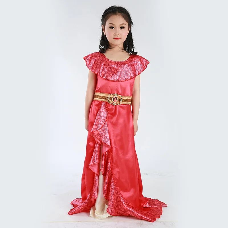 Girl Elena of Avalor Adventure Dress up Children Summer Princess Cosplay Costume Girls Sleeveless Ruffles Classic | Детская одежда и