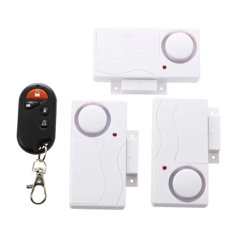 

3 pcs Magnetic Sensor Door Window Entry Wireless Security System with Remote Control