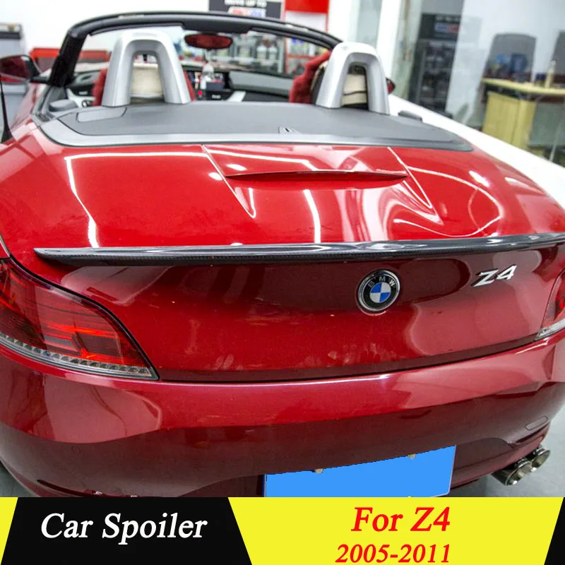 

For BMW Z4 2005-2011 Carbon Fiber Rear Spoiler Black Car Tail Wing Decoration Trunk Spoiler For BMW Z4 E90 E89 20i 28i 35i