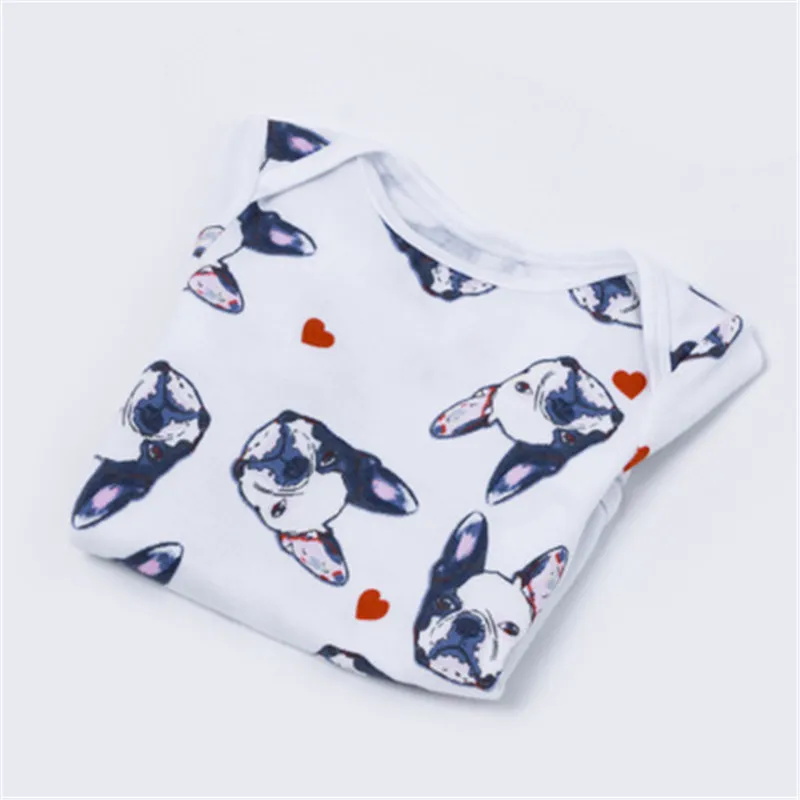 

Baby Overalls Bulldog Printing Cotton short Sleeve Baby Boy Rompers Clothing Lovely 2018 New Summer Newborn Girl Boy Jumpsuit