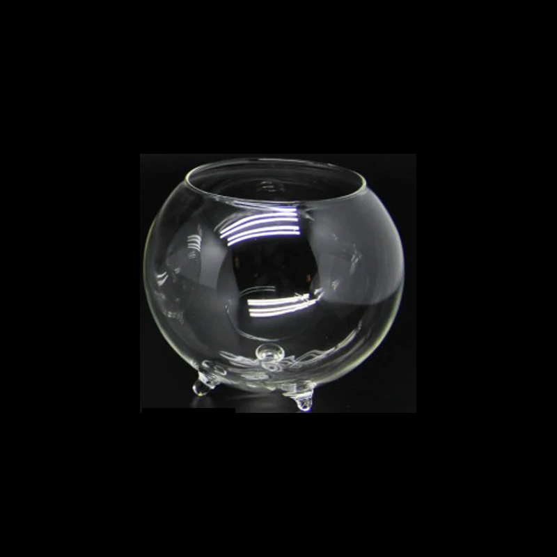  Sale Glass Jewelry Container Aquarium Fishbowl Flower Plants Jar Home Decoration Vase Round Glass N