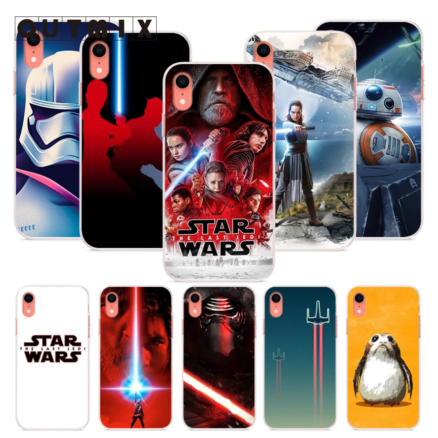 Прозрачный чехол для телефона OUTMIX star wars iPhone 8 plus XS max XR 7 6 6s 5 5S SE | Мобильные телефоны