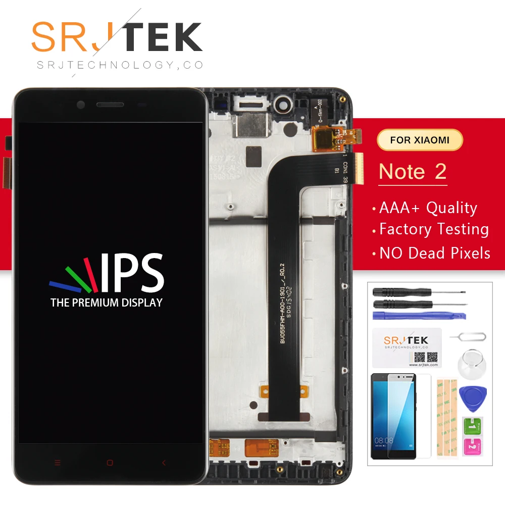 

Srjtek For Xiaomi Redmi Note 2 Prime LCD Matrix Touch Screen Digitizer Full Assembly With Frame For Hongmi Note 2 Prime Display