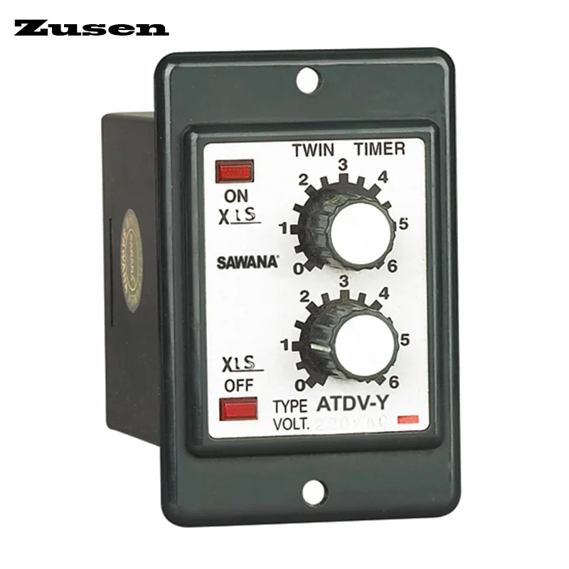 

Zusen ATDV-Y3 twin time relay DC12V/24V/36V/AC110V/220V/380V
