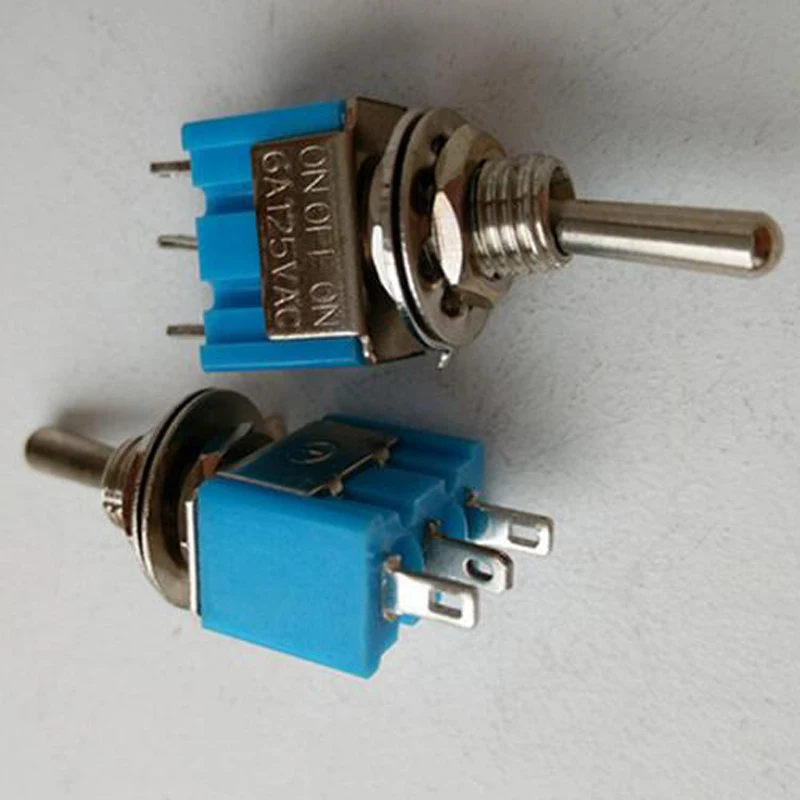 

Free Shipping 20 pcs a Lot MTS-103 6A 125VAC/3A 250VAC Miniature Toggle Switch Mini Switch Lever Switch 3 Pin (ON--OFF-ON)