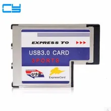 PCI-E PCI Express Card ExpressCard 54mm 34mm T type to USB 3.0 3 Port Adapter Low Profile Short Body type for Laptop Notebook