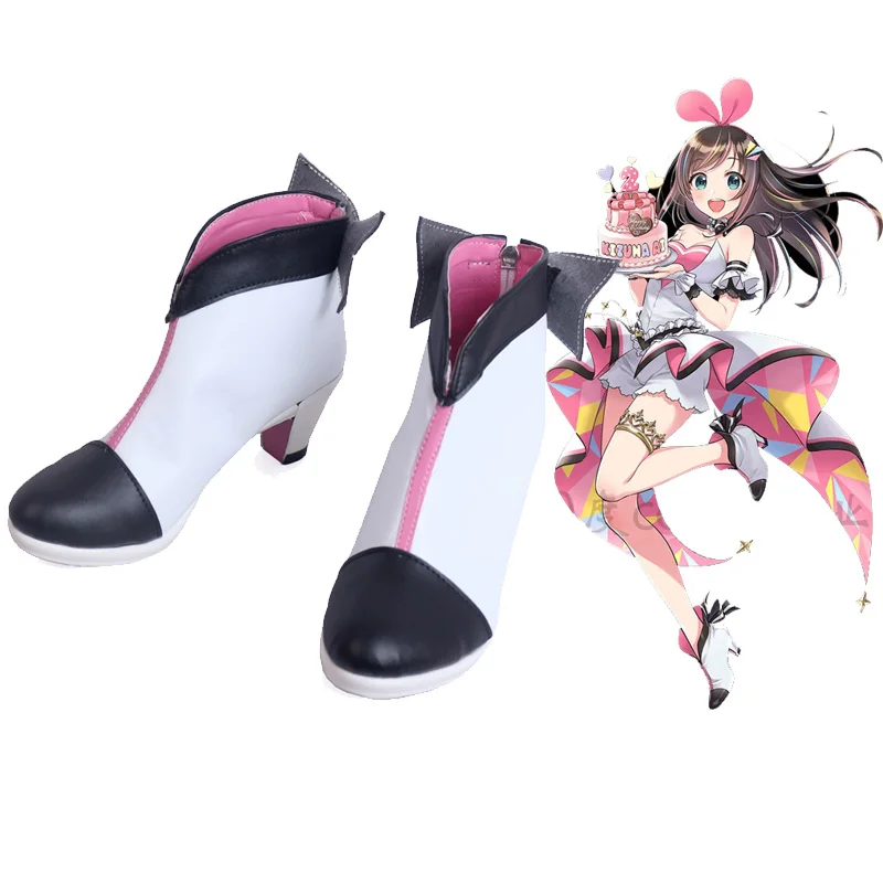 Cosroad Kizuna AI/ботинки для костюмированной вечеринки; обувь для девочек; женские карнавальные костюмы на Хэллоуин