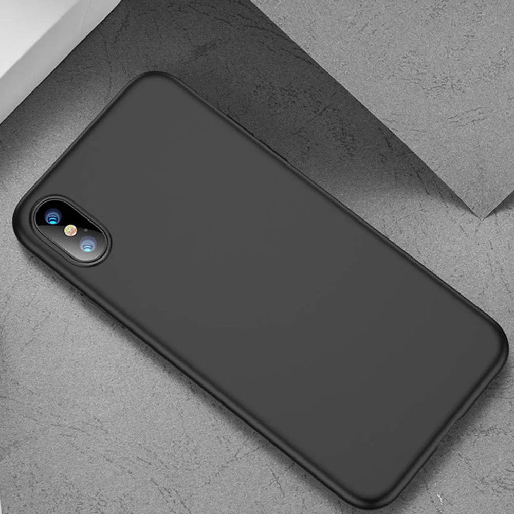Роскошный мягкий матовый цветной чехол для iPhone 7 8 X XS MAX XR ударопрочный ТПУ