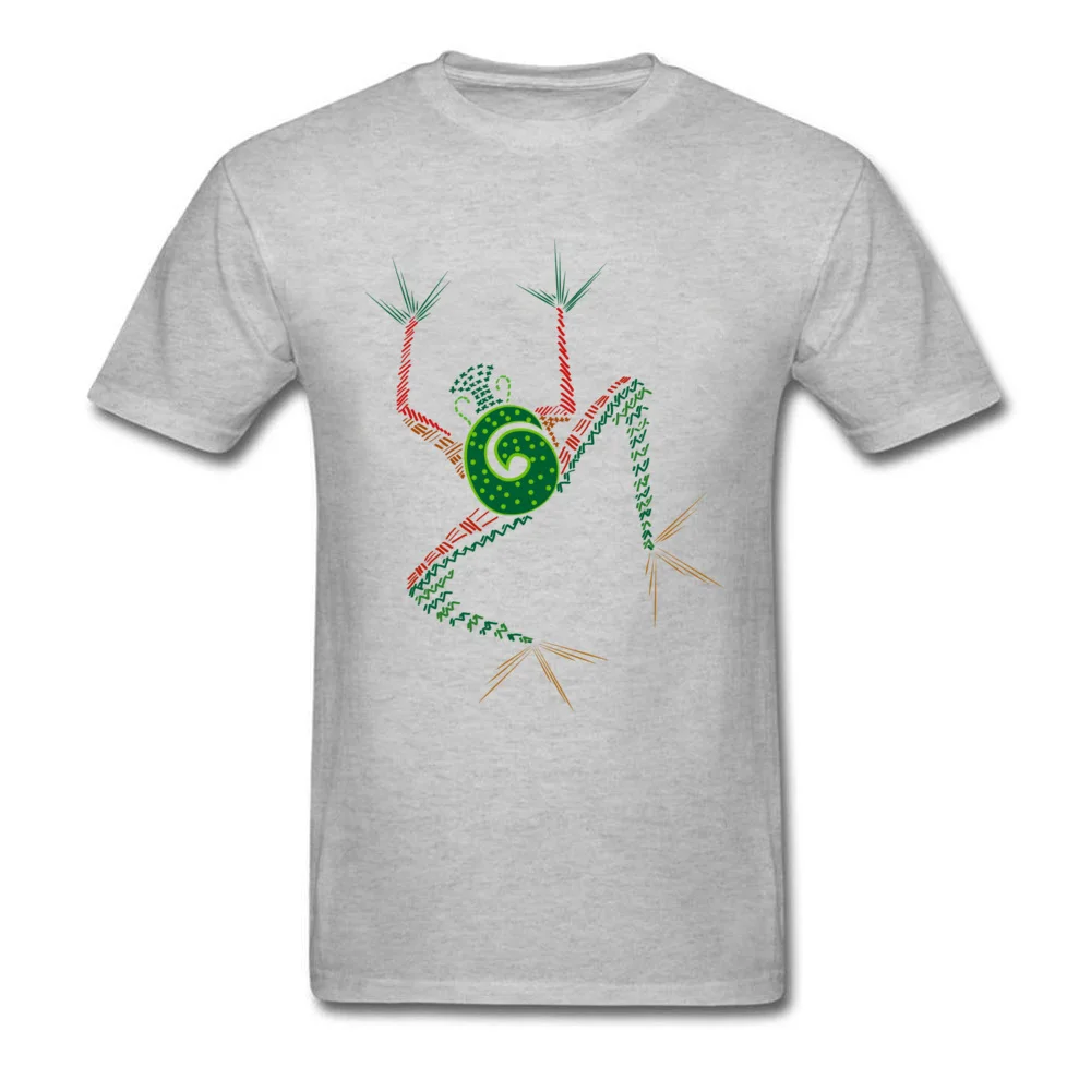 The Tribal frog Round Collar T-shirts Summer Tops & Tees Short Sleeve Funny 100% Cotton Summer Tee Shirt Gift Boy The Tribal frog grey