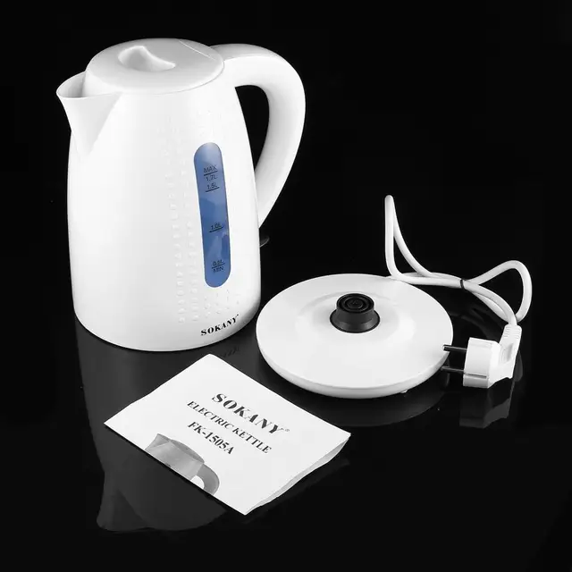 SOKANY 1.7L Electric Kettle Automatic Shut Off Water Kettle Concealed