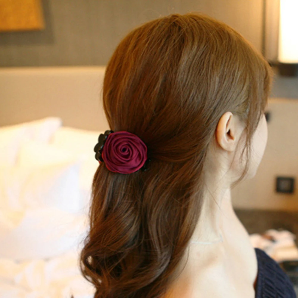 Модная заколка для волос Роза заколки-крабы для волос Краб зажим для волос шпилька головной убор для женщин Корейский волос стильный аксессуар
