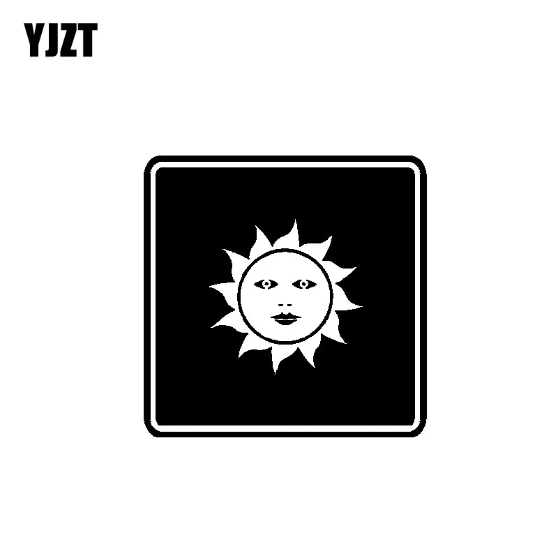 

YJZT 14.6CM*14.6CM Artistic Caricature Sun Lovely Delicate Beautiful Vinyl Decal Car Sticker Black/Silver C19-1638