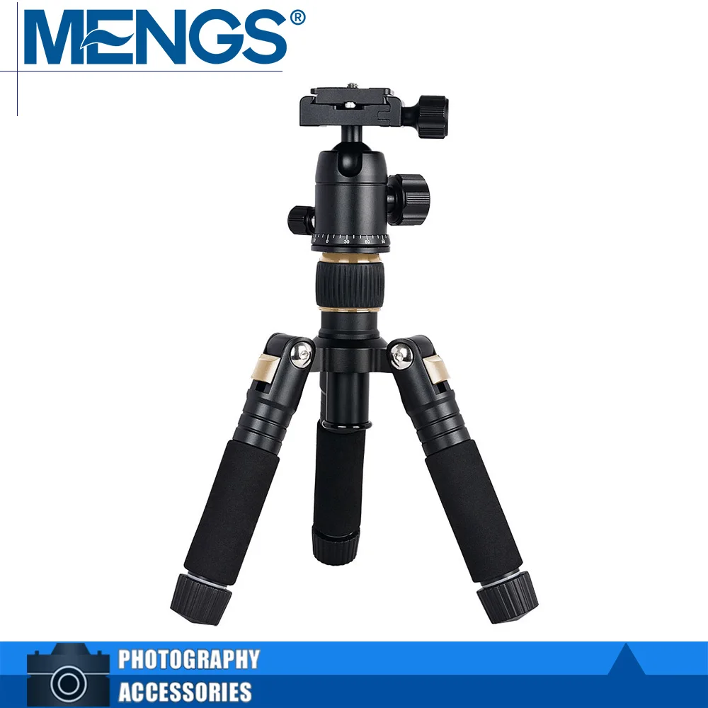 MENGS K521 Golden Tabletop MINI Tripod + Ball Head For DSLR Camera, Camcorders, Smartphones