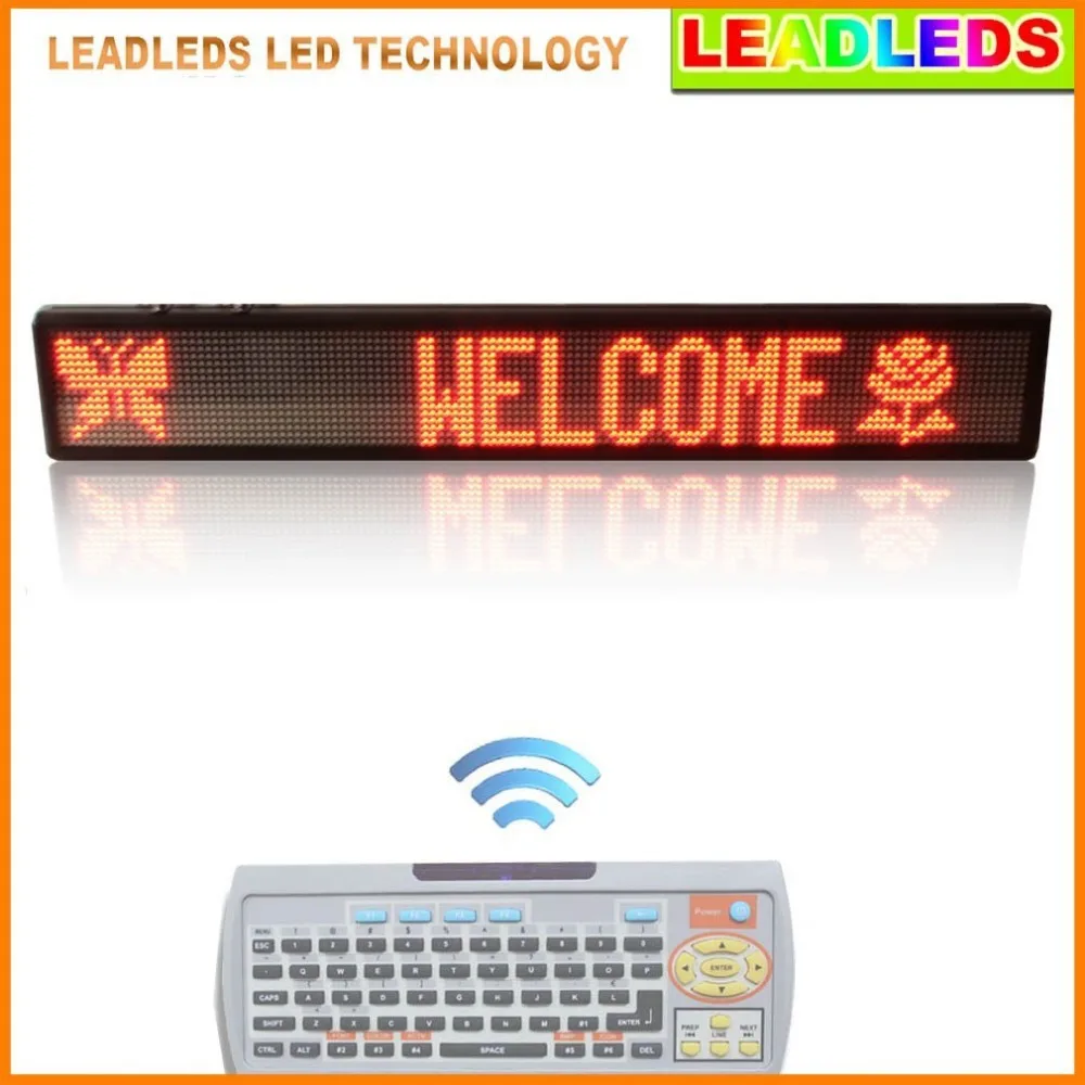 16*128pixel Red Remote Programming Partition Running Text Advertising LED Display Board with Keyboard input