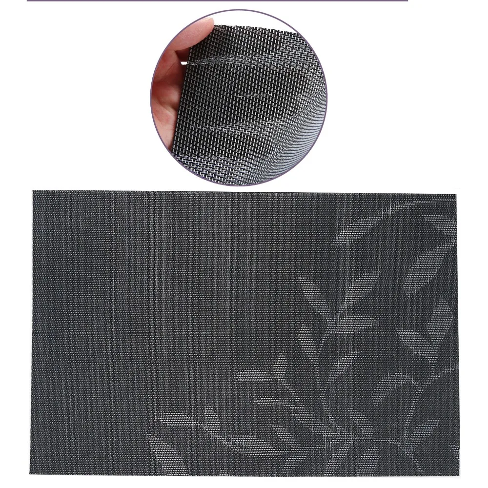 4 Pcs/lot Durable PVC Placemats Slip-Resistant Pad Table Dinner Mats Weave Washable Dining Bowl dish PlaceMat for Kitchen cafe