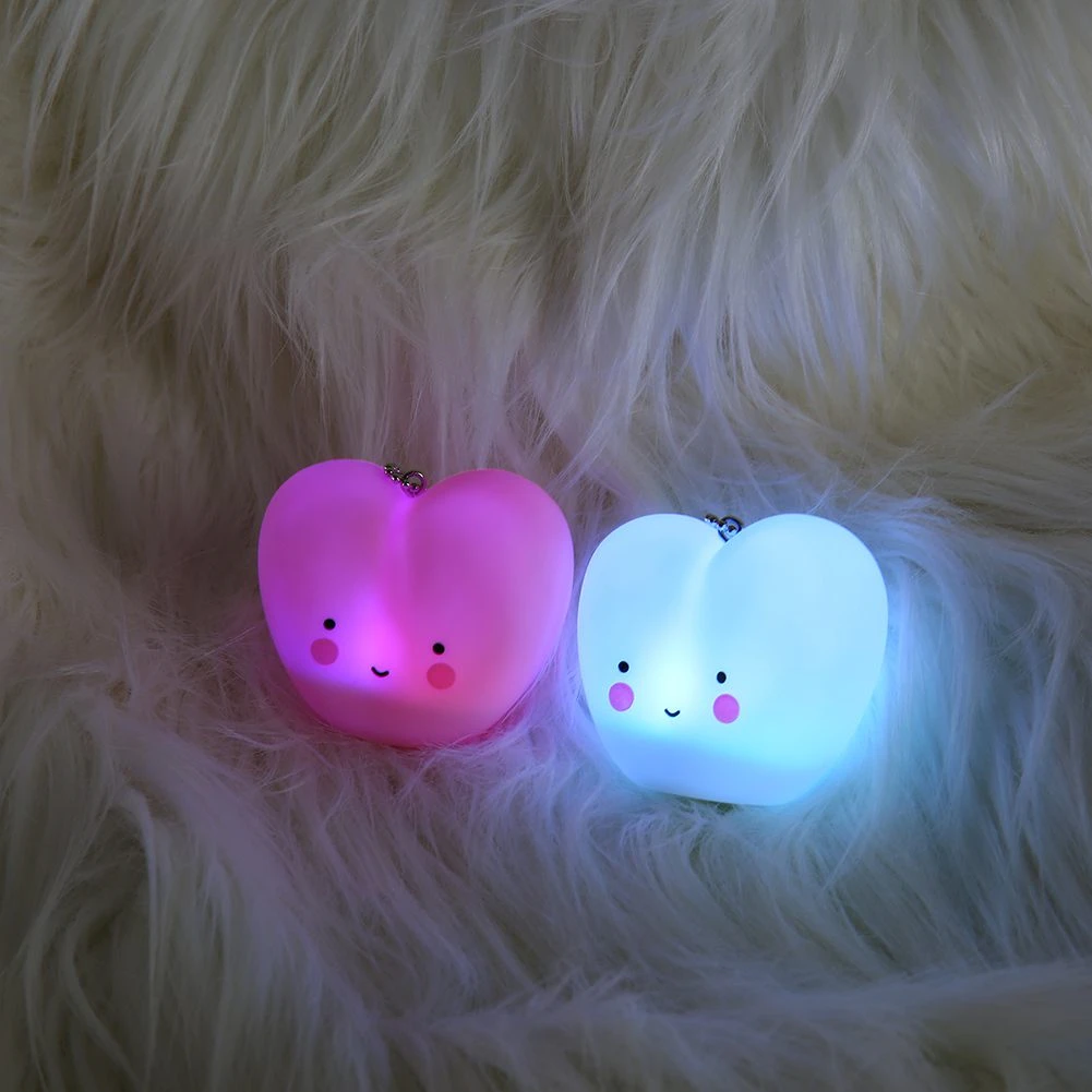 

Handbag Pendant Keyring Heart Smile Key Chains Led Mini Night Light Lamp Bags Decor Novelty Creative LED Nightlight