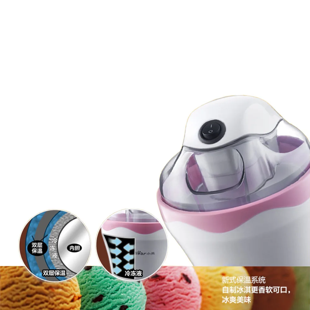 BETOHE cooling ice cream machine mini time-saving convinent Double insulation design One button operation Energy saving ice roll