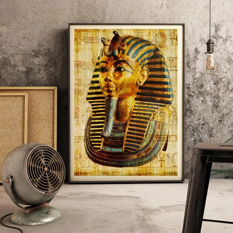 Egypt Wall Art Canvas Poster Parchment Paper Style Old Antique Prints