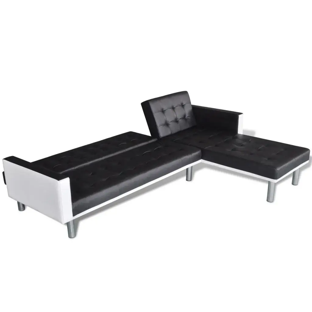 Aliexpress Vidaxl L Shaped Sofa Bed Artificial Leather Aliexpress Vidaxl L Shaped Sofa Bed Artificial Leather Black And White From Reliable Suppliers On