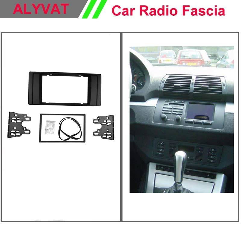 

Double Din Fascia For BMW series 5 E53 E39 Radio CD DVD GPS Stereo Panel Dash Mount Trim Kit Surrounded Frame