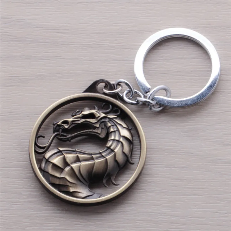 Популярное ожерелье брелок Mortal Kombat Dragon Symbol с подвеской и логотипом в стиле игры