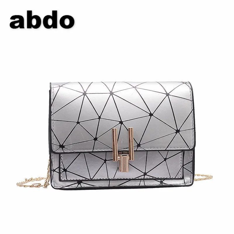 

Women Shoulder Bags PU Leather Geometric Print Messenger Korean Satchel Bag for Girl Sac A Dos Bolsas Feminina Mujer Sac A Main