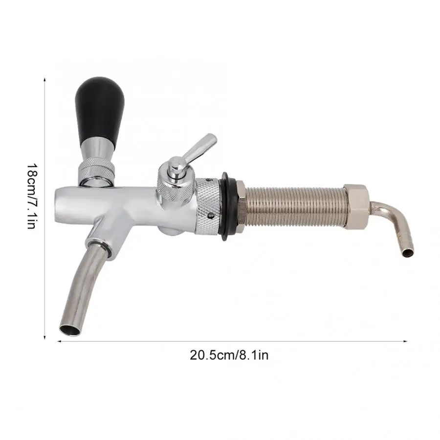 Разливной кран для вина и пива пивные Аксессуары Регулируемый пивной кран Управление кран с 4 дюйма, хвостовая фреза с водопроводный комплект