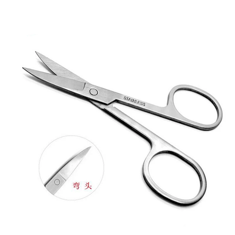 Профессиональные ножницы для бровей, маникюрные ножницы для макияжа, ножницы для ногтей, ножницы для кутикулы, изогнутый педикюр, инструмент для удаления омертвевшей кожи, инструмент для макияжа