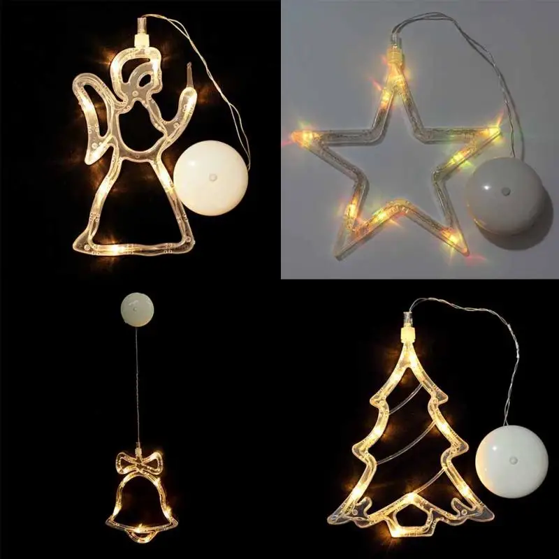 

Xmas Shopwindow Suction Cup Decor Light New Year Activity Festival LED Sucker Lamp Hanging Light for Pineapple Christmas Tree