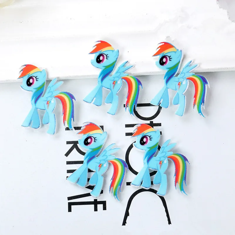 

20Pcs Cute Cartoon Little Horse 6 Color For Choose DIY Resin Flatback Cabochon DIY Phone Case Accessories Charms Kids Gift